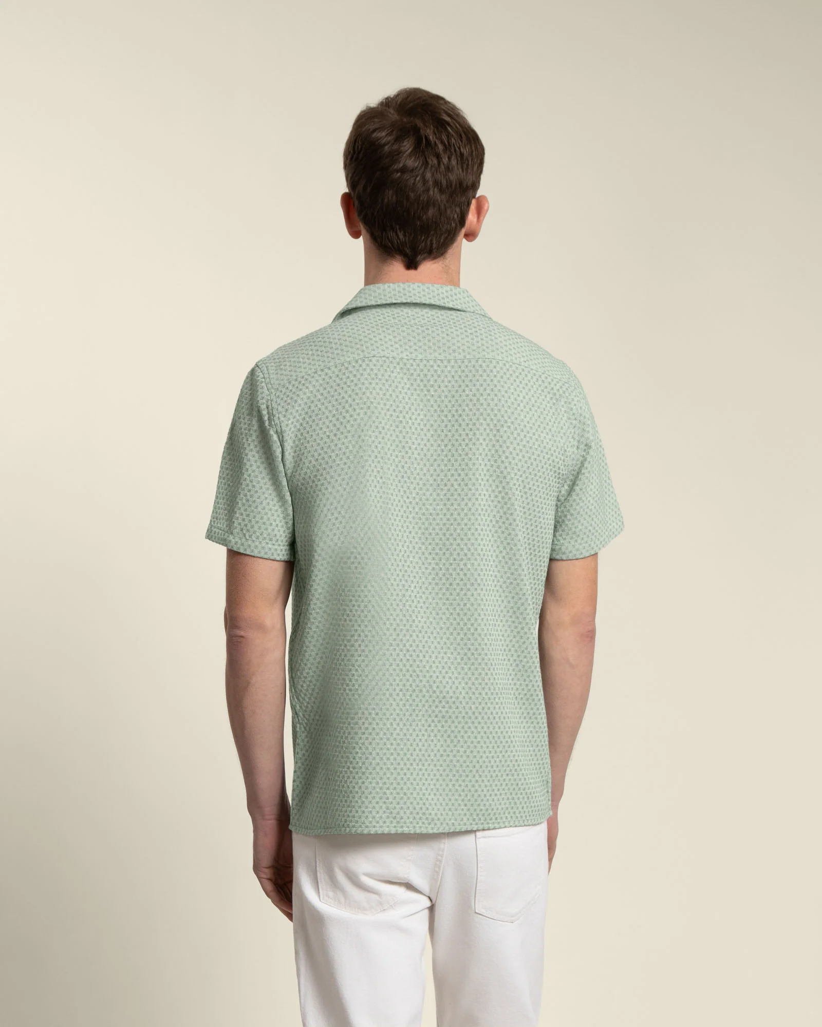 Mint Textured Short Sleeve Shirt - Image 5