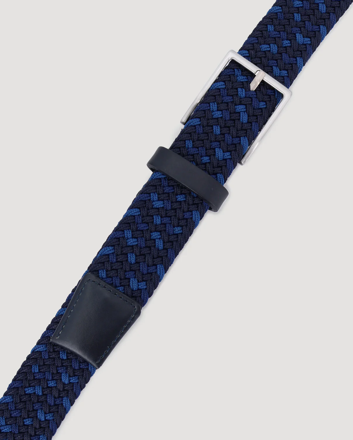 Navy Multi Tonal Woven Casual Stretch Belt - Image 12