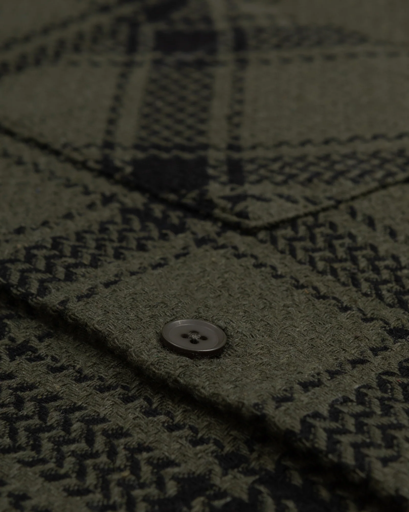 Olive & Black Check Overshirt - Image 9