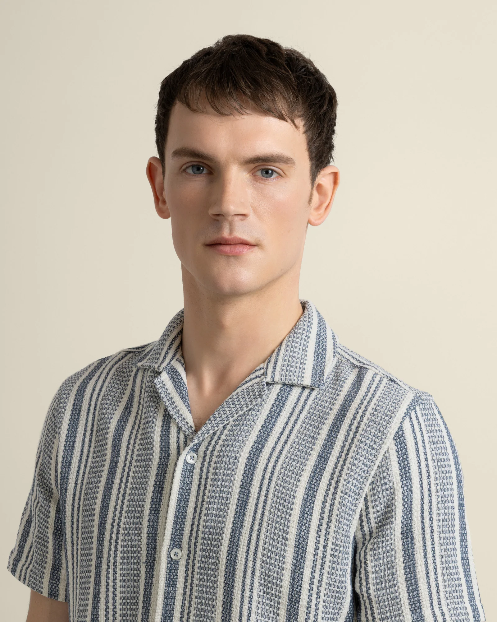 Olsen - Waffle Stripe Short Sleeve Shirt - Image 10