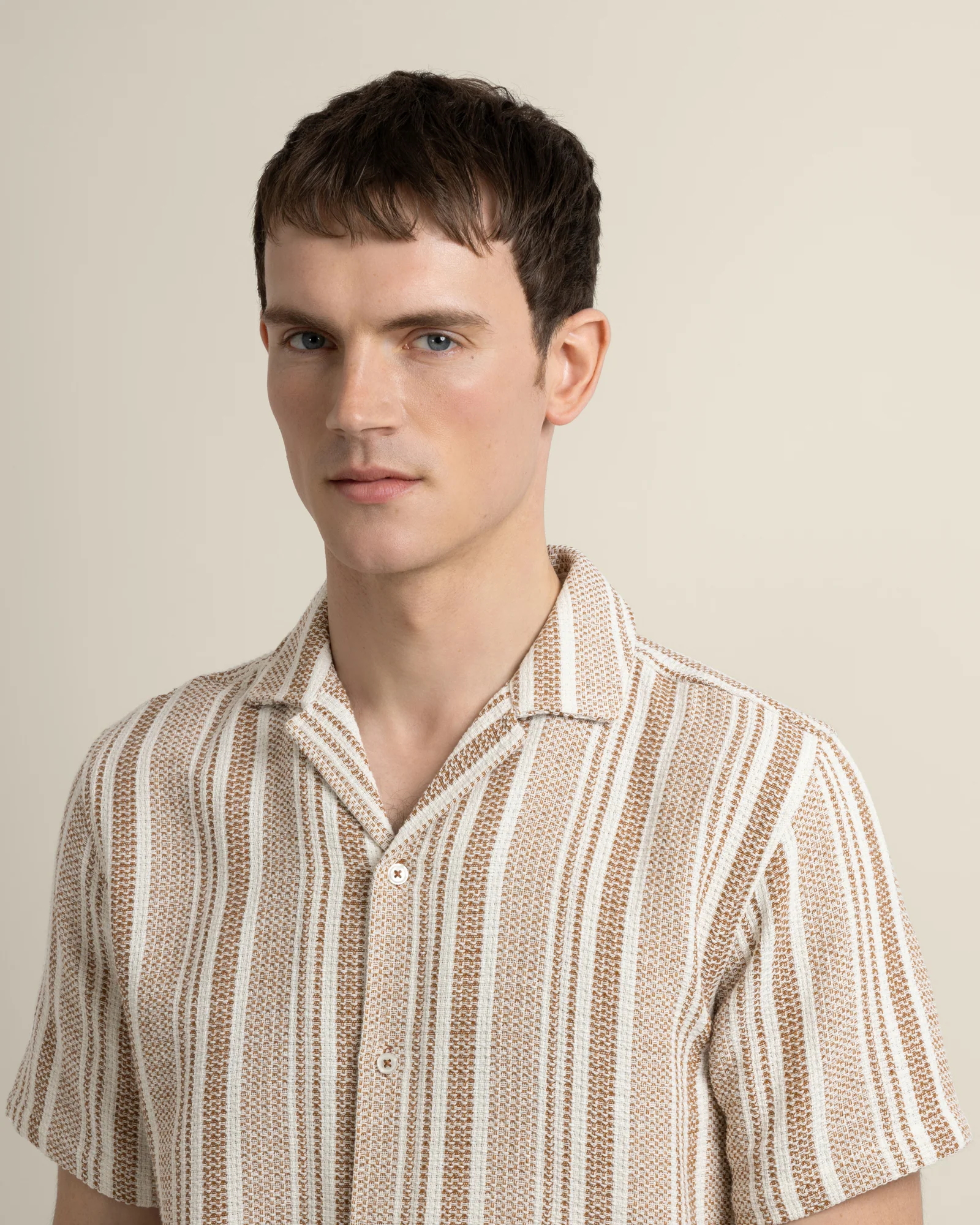 Olsen - Waffle Stripe Short Sleeve Shirt - Image 16