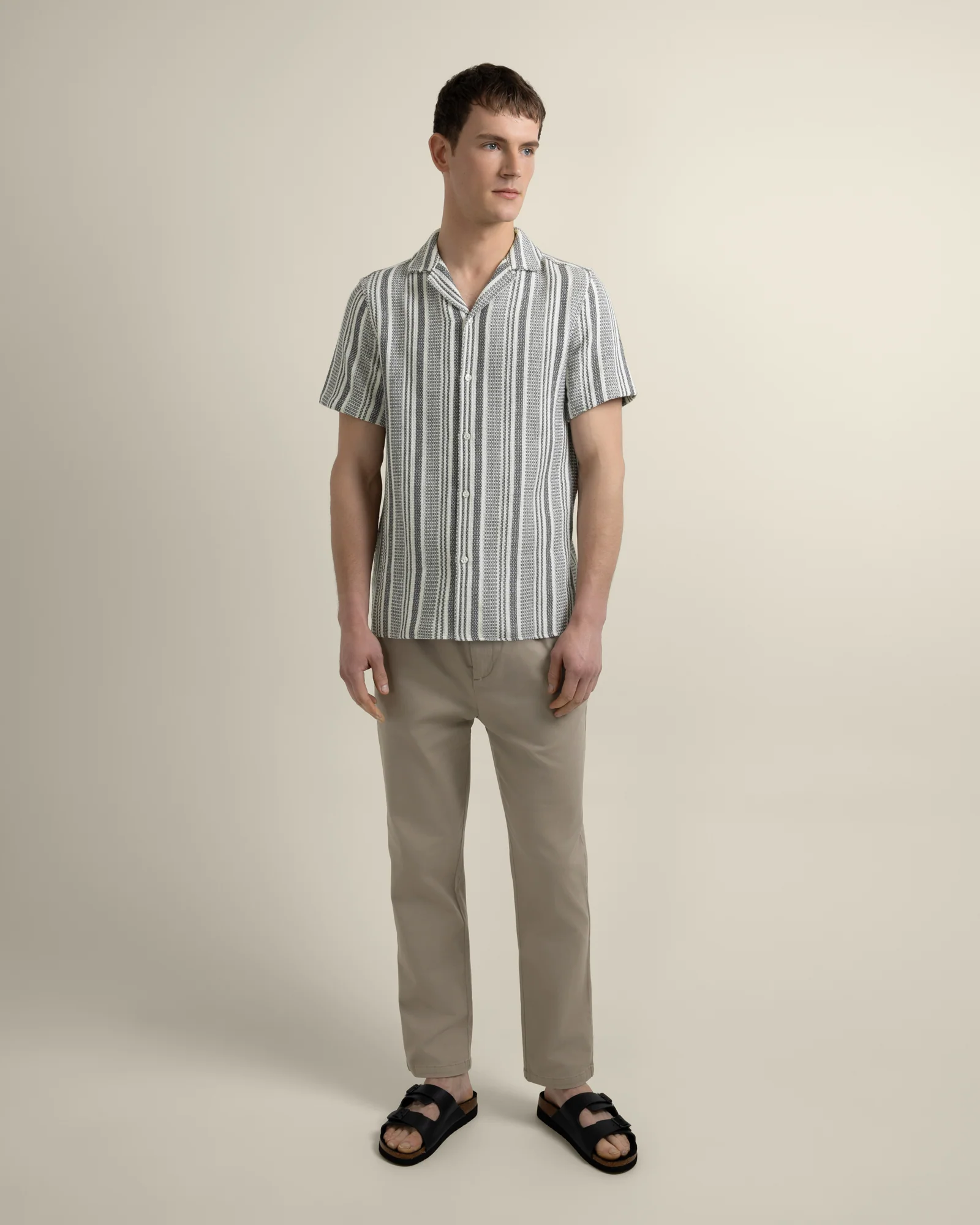 Olsen - Waffle Stripe Short Sleeve Shirt - Image 21