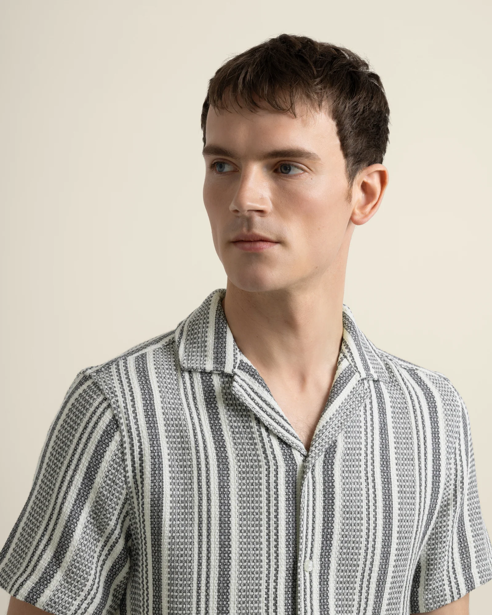 Olsen - Waffle Stripe Short Sleeve Shirt - Image 22