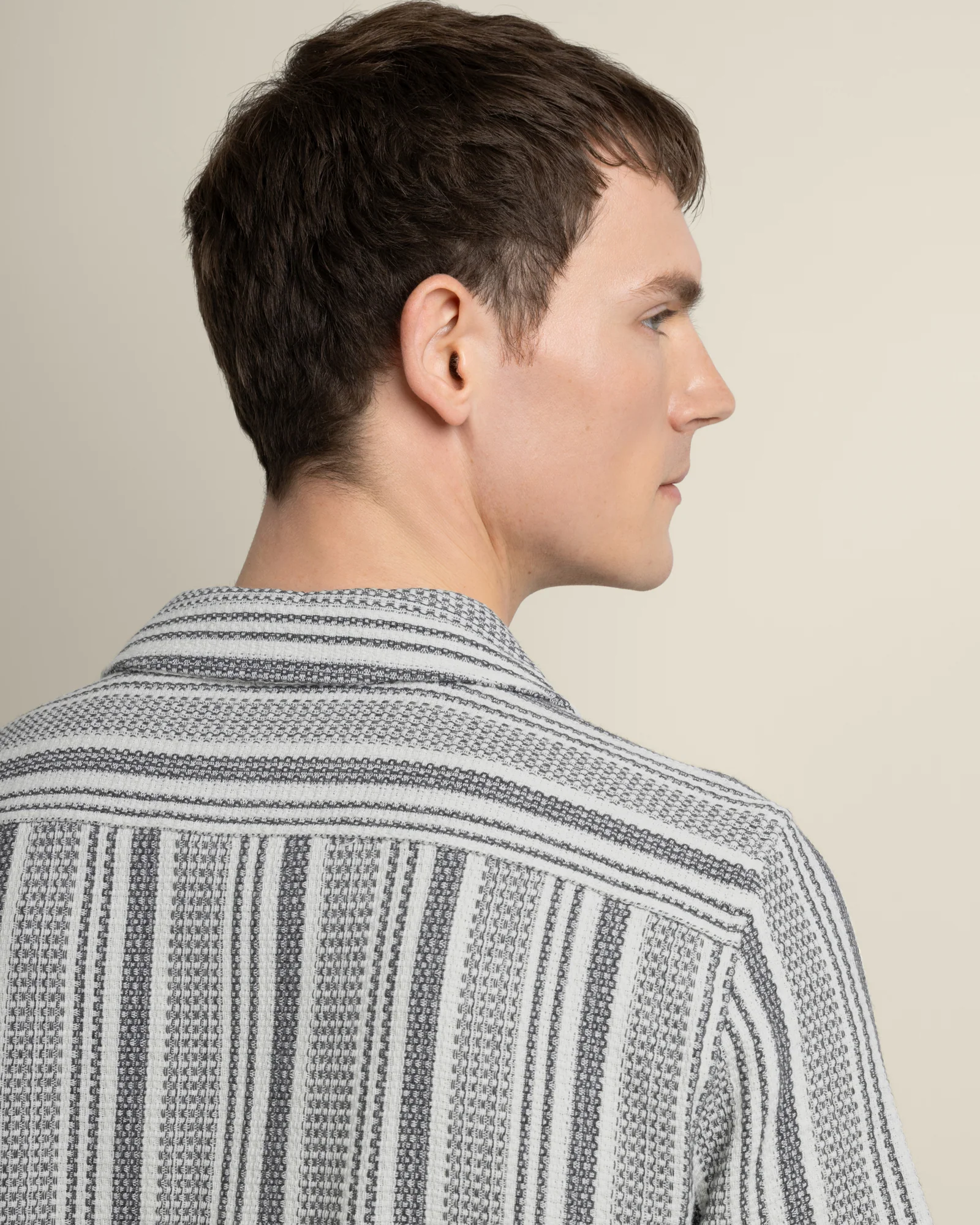 Olsen - Waffle Stripe Short Sleeve Shirt - Image 26