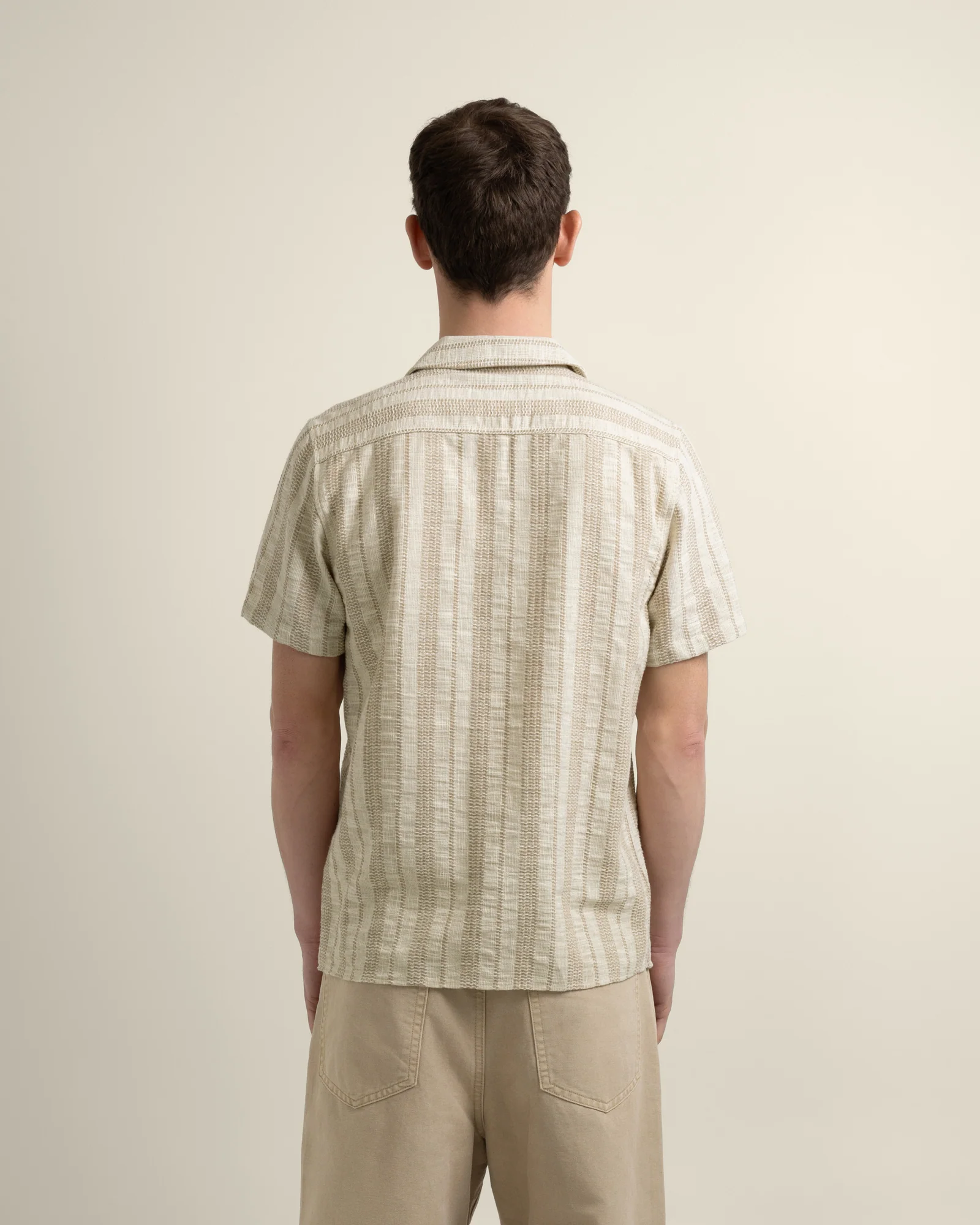 Olsen - Waffle Stripe Short Sleeve Shirt - Image 7