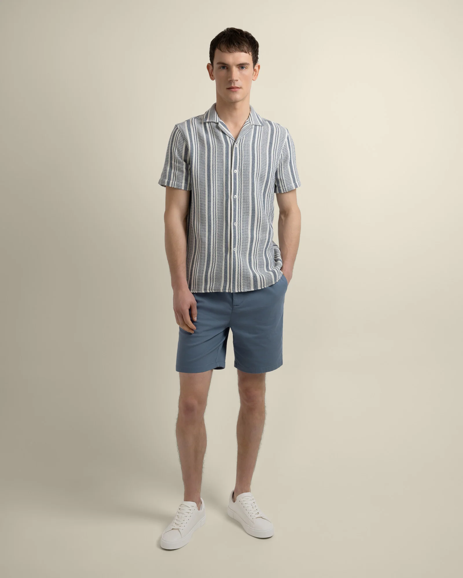 Olsen - Waffle Stripe Short Sleeve Shirt - Image 9