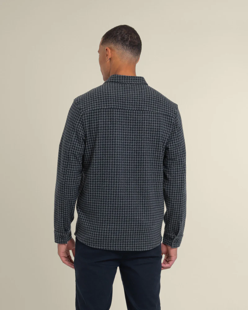 Ommel - Houndstooth Jersey Casual Overshirt - Image 11
