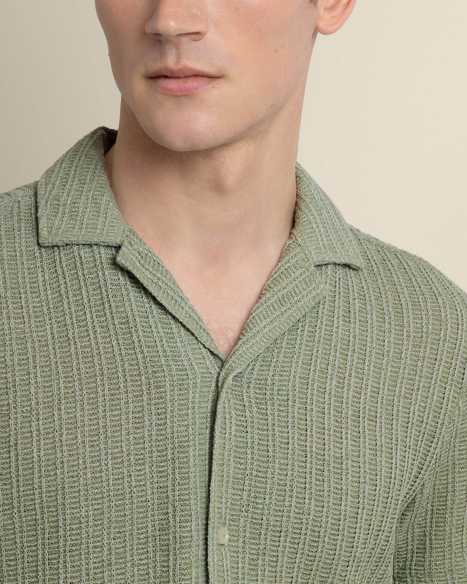 Peder - Crochet Jacquard Short Sleeve Shirt - Image 5