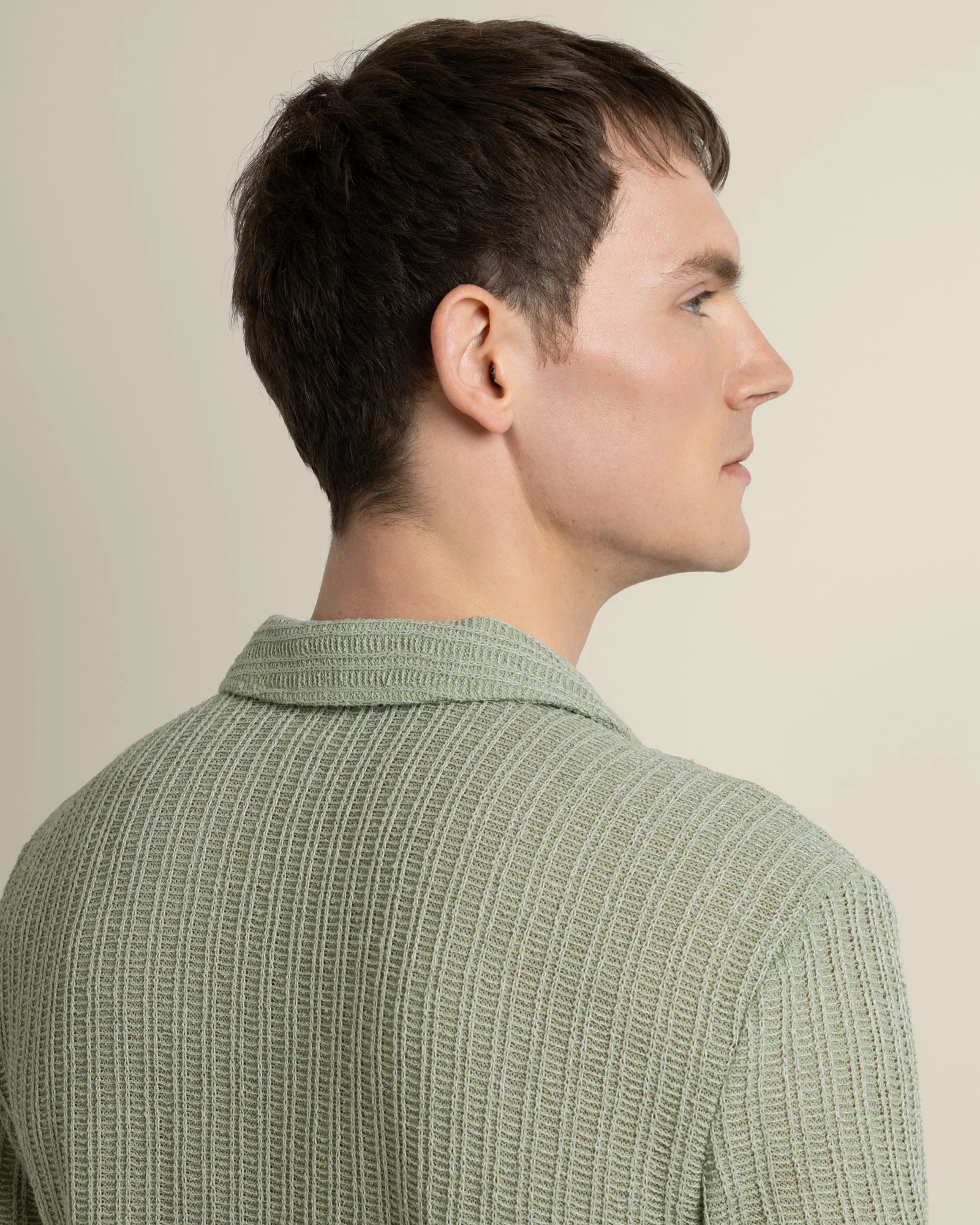 Peder - Crochet Jacquard Short Sleeve Shirt - Image 7