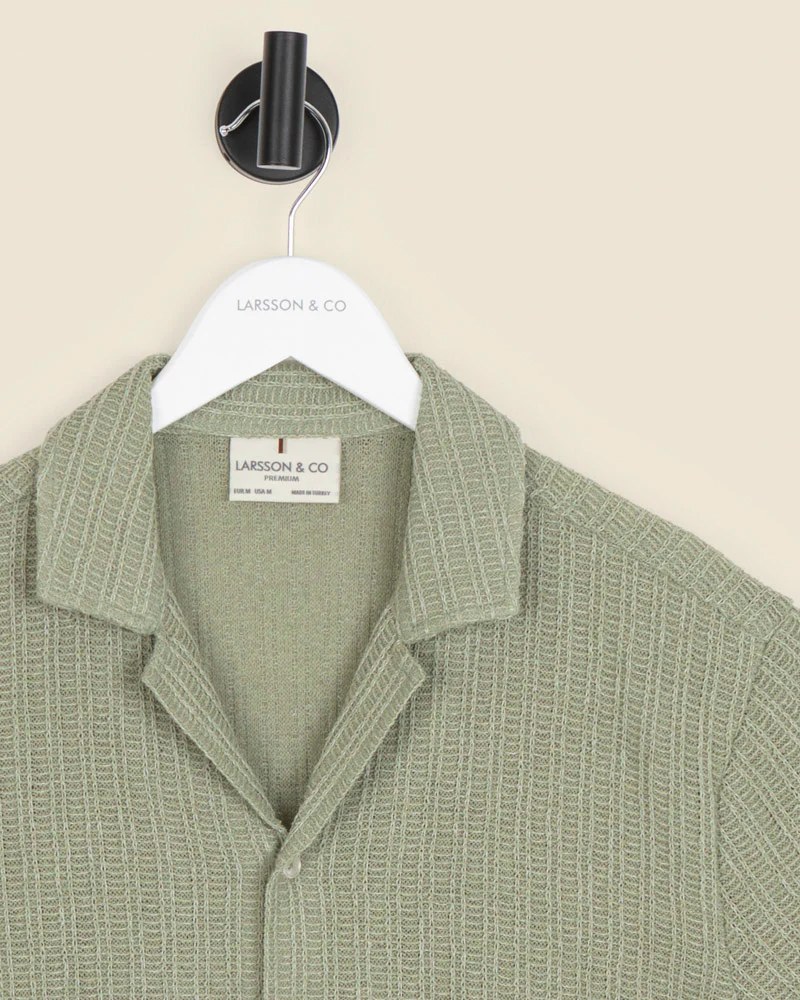 Peder - Crochet Jacquard Short Sleeve Shirt - Image 9