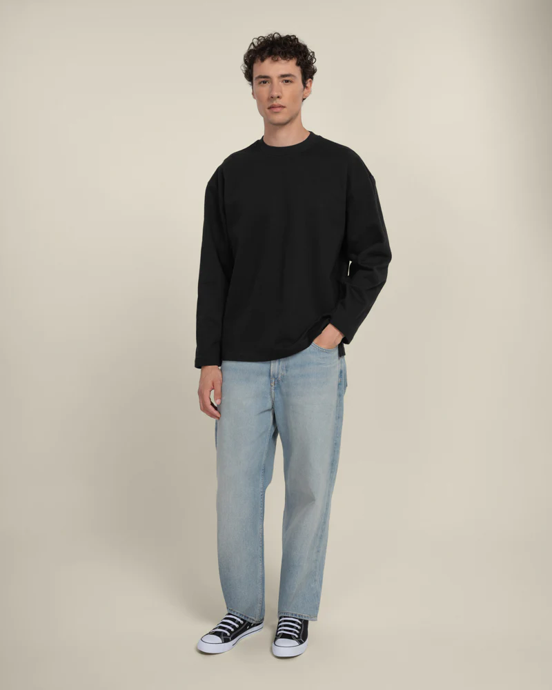 Praesto - Oversized Stepped Hem Sweatshirt - Image 3