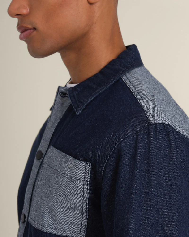 Saksild - Patchwork Denim Overshirt - Image 4