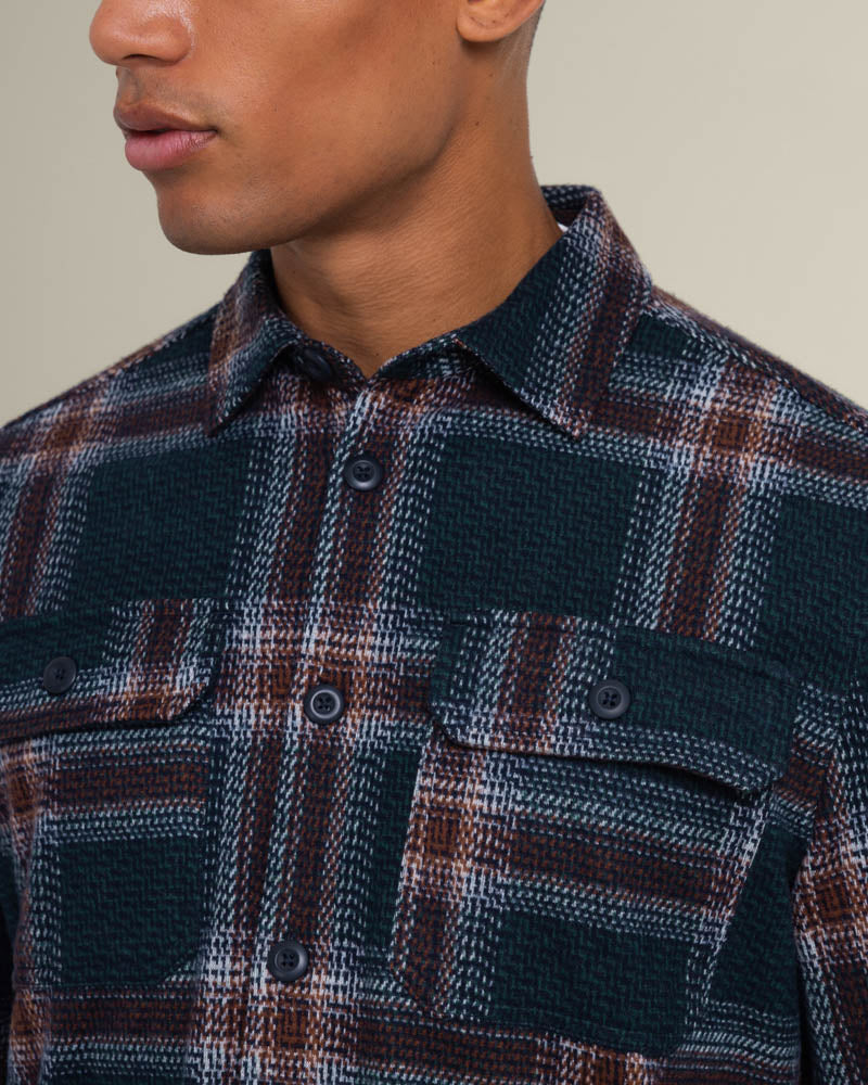 Skagen - Multi Check Jersey Casual Overshirt - Image 4
