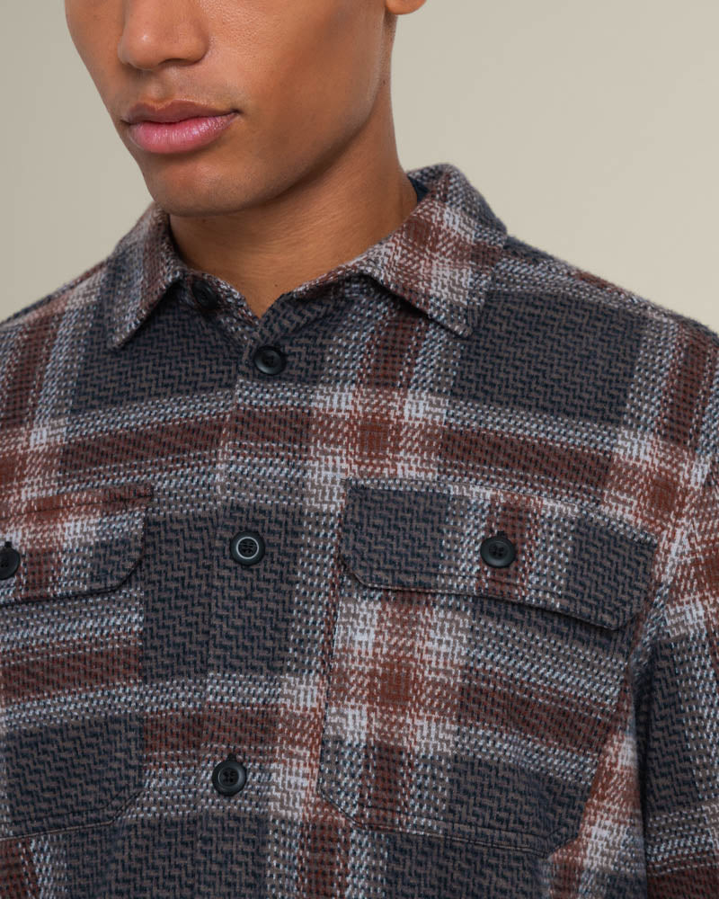 Skagen - Multi Check Jersey Casual Overshirt - Image 7