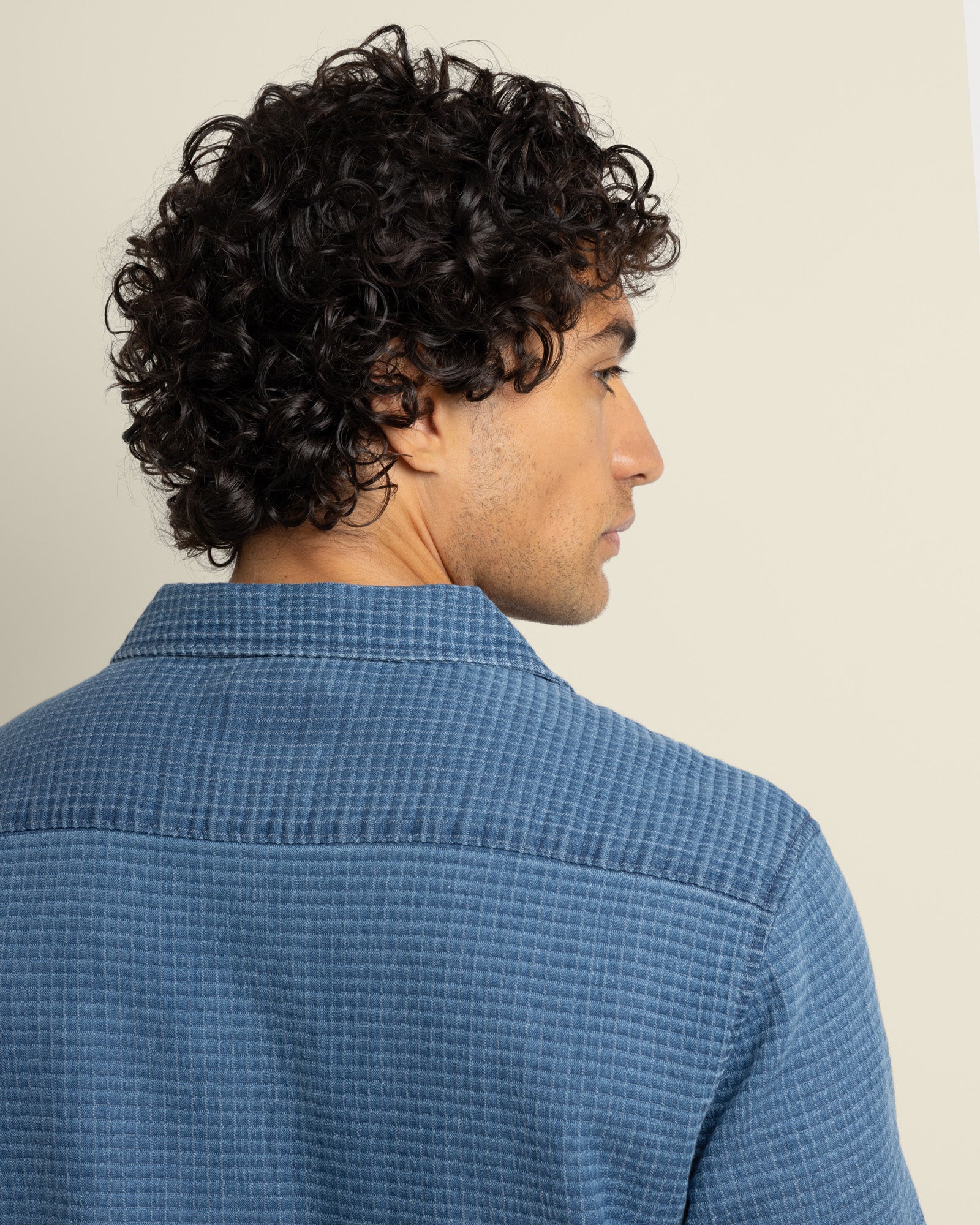 Soren - Grid Denim Short Sleeve Shirt - Image 7