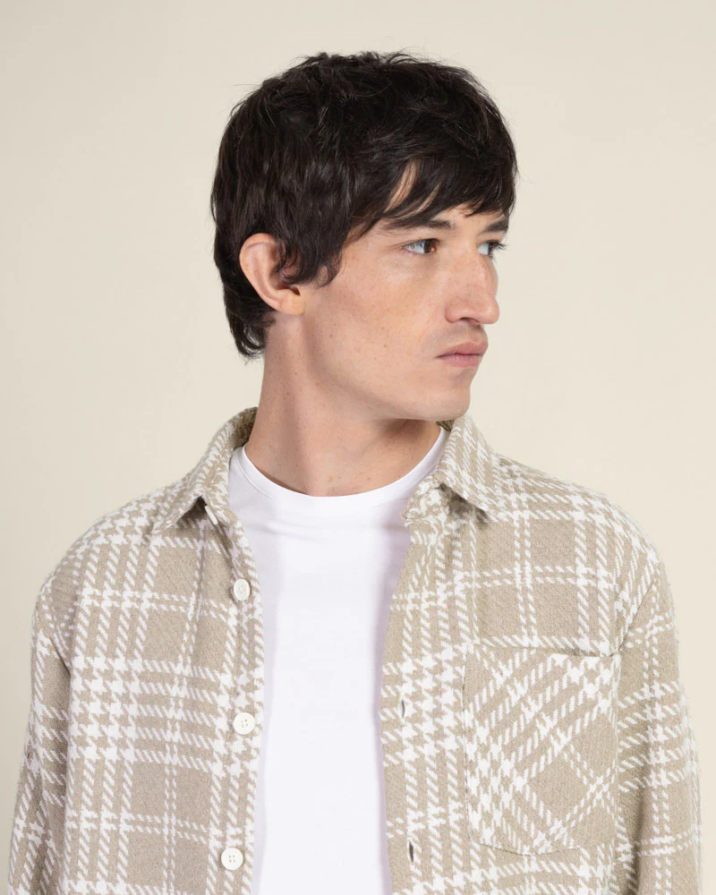 Stone Check Overshirt - Image 3