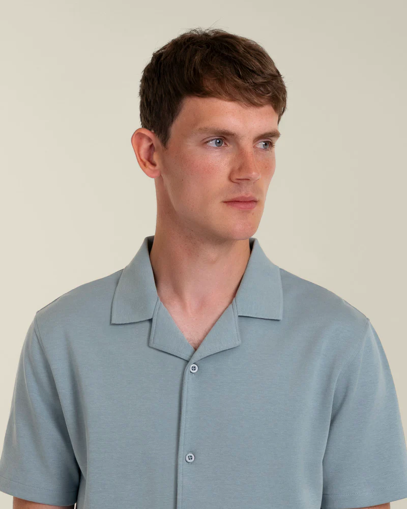 Sven – Soft-Touch Jersey Short Sleeve Shirt & Short Set Light Blue - Image 7