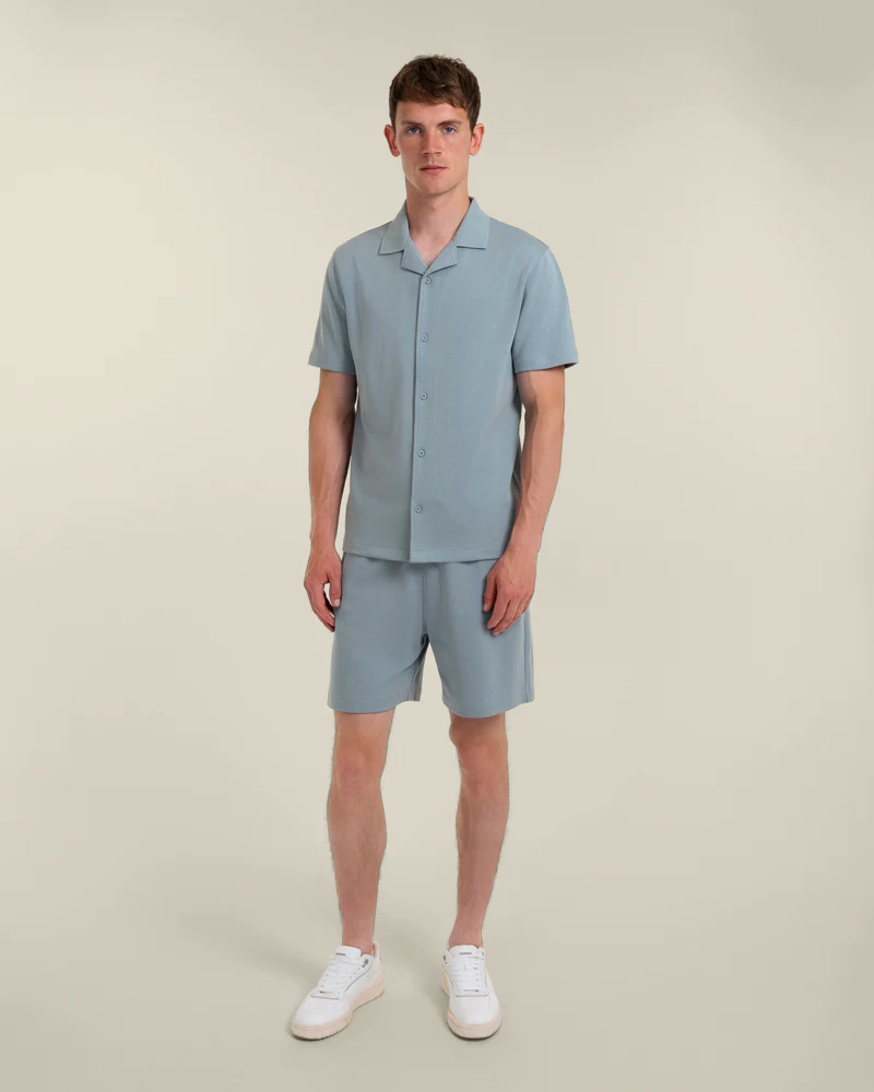 Sven – Soft-Touch Jersey Short Sleeve Shirt & Short Set Light Blue - Image 8