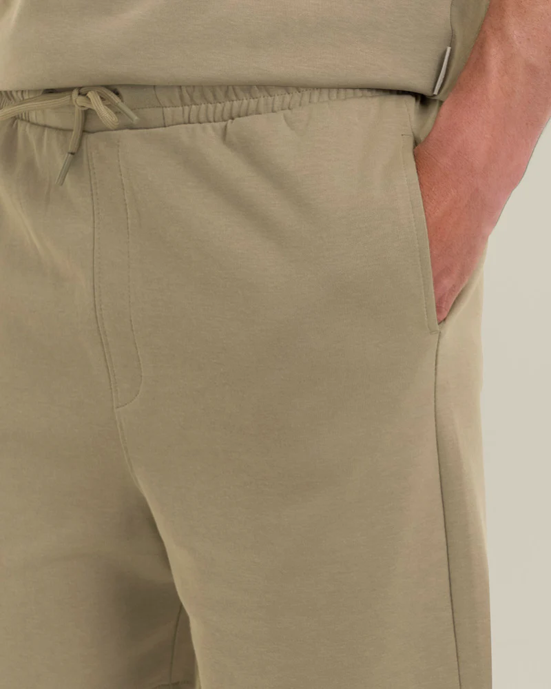 Sven – Soft-Touch Jersey Short Sleeve Shirt & Short Set Light Brown - Image 6