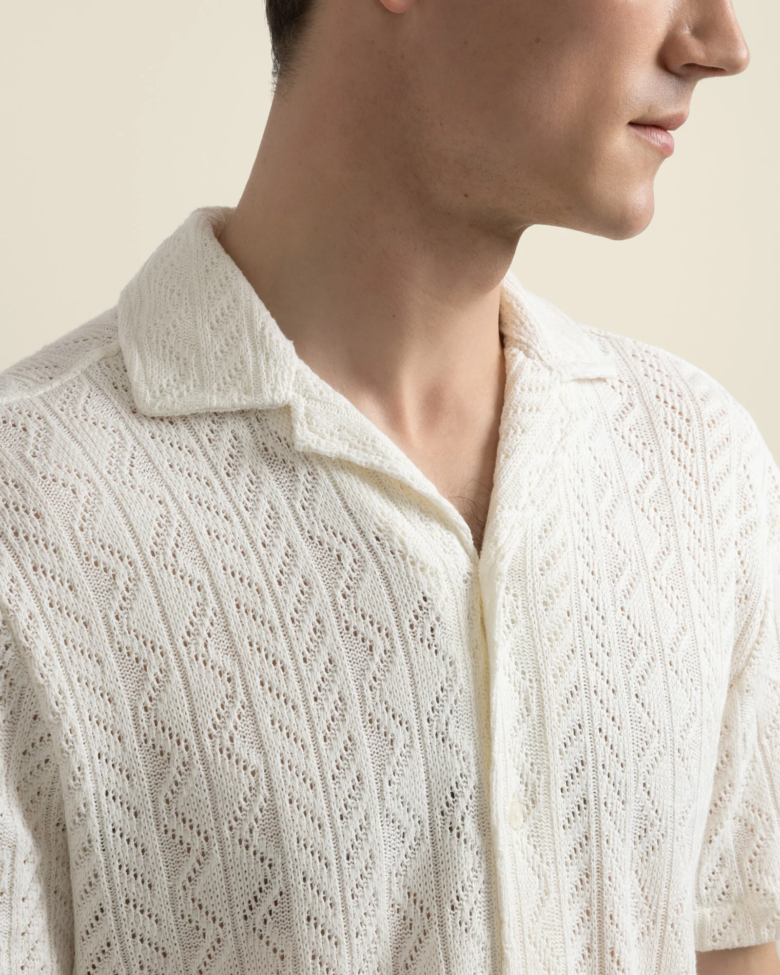Tait - Diamond Crochet Short Sleeve Shirt - Image 4