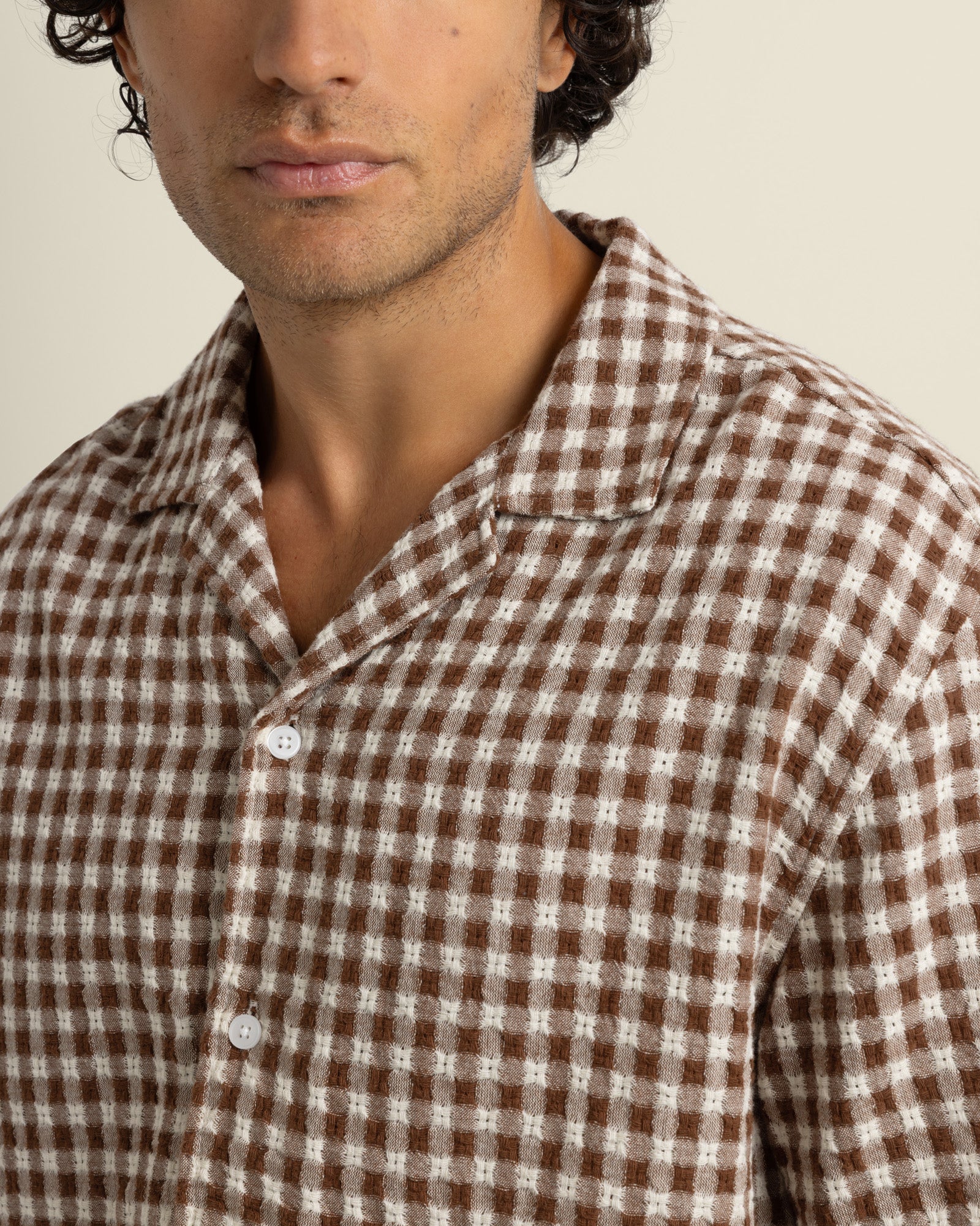 Torben -Textured Check Short Sleeve Shirt - Image 4