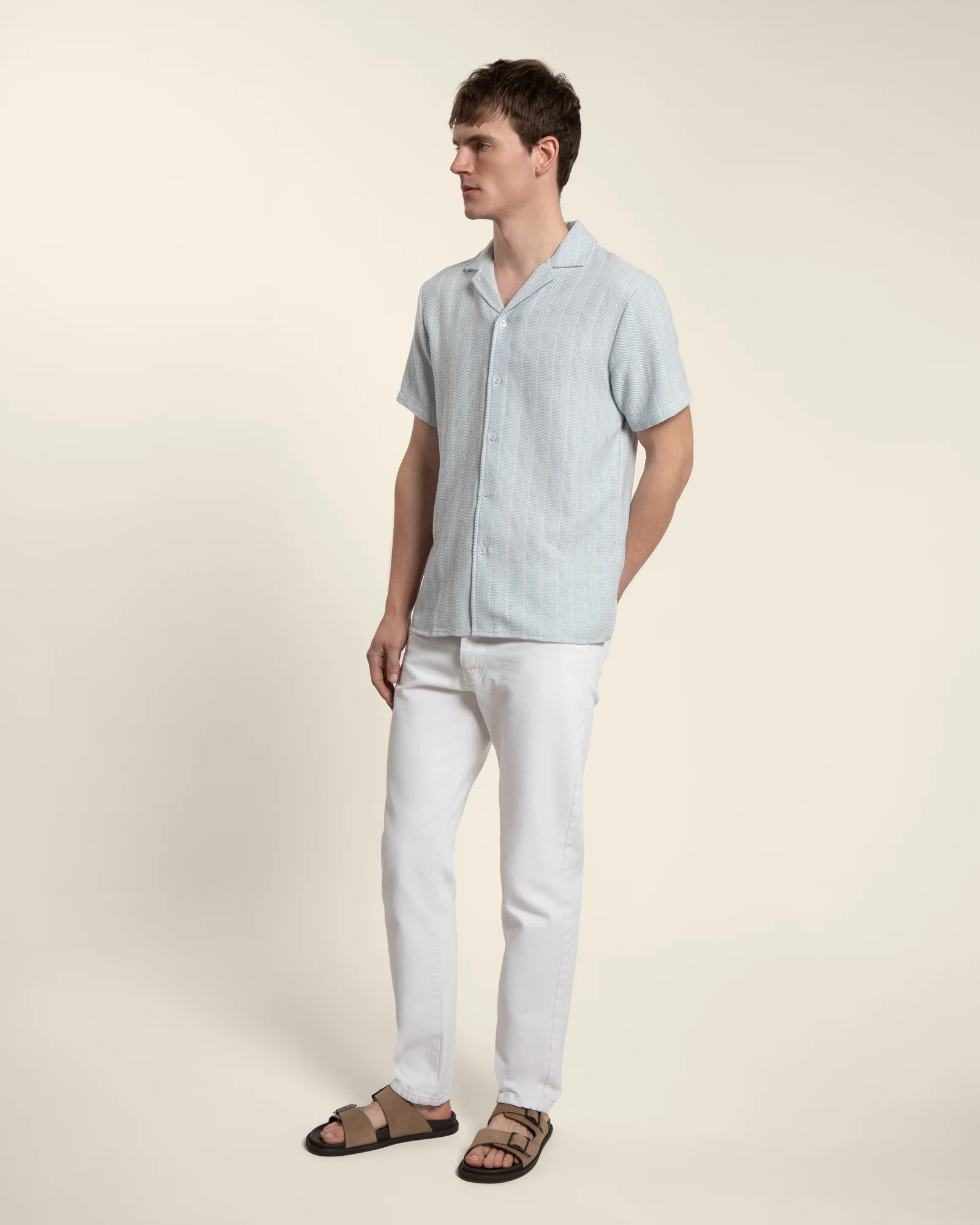 Twill Textured Short Sleeve Shirt - Image 16