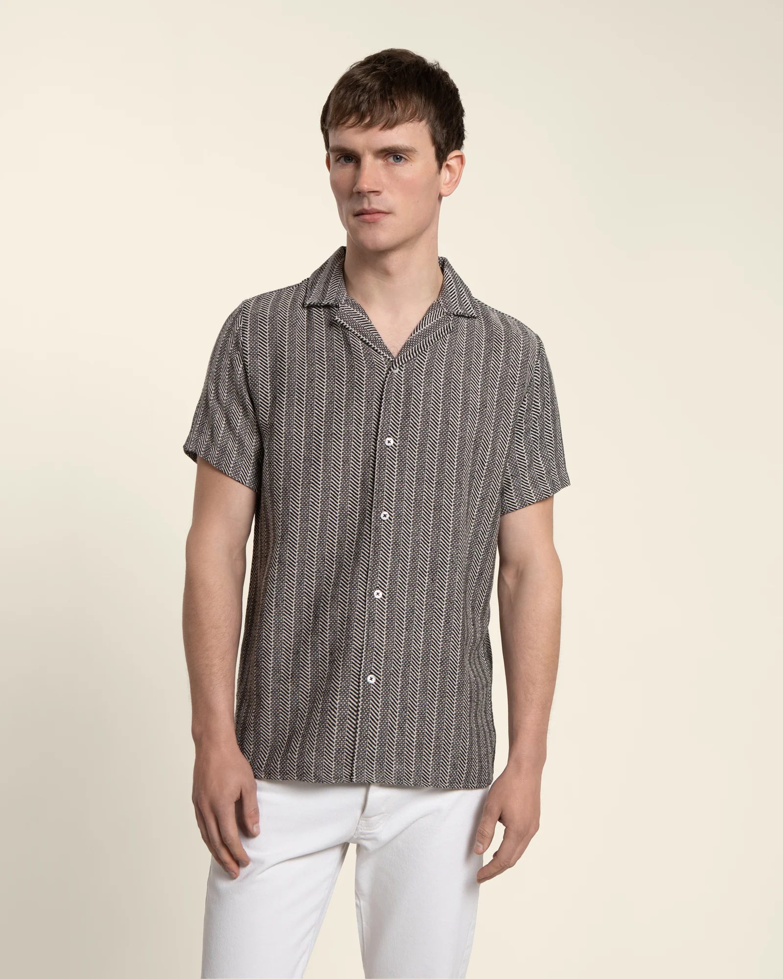 Twill Textured Short Sleeve Shirt - Image 6